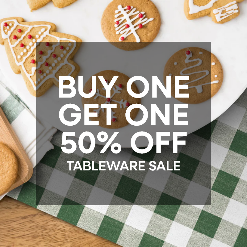 Tableware Sale Buy One, Get One 50% Off